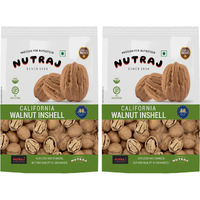 Nutraj California Walnut Inshell (Akhrot) 2kg (1kg x 2) Pouch | Dry Fruits & Nuts | Crunchy Walnuts