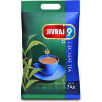 Jivraj 9 CTC Tea Leaf, Premium Assam Tea Leaves, Crush-Tear-Curl Tea Leaf Process, 2 Kg, Pack 1