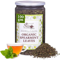 The Indian Chai Organic Spearmint Tea For Womens Pcod & Pcos|Helps With Hormonal Imbalance,Facial Hair & Acne|Improves Digestion|Relieves Stress|Herbal Tea|Caffeine Free|Loose Leaves-100 Gram