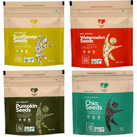 Nourish you Raw Seeds Combo for eating,(100 gm) Organic Pumpkin seeds, (100 gm) Sunflower seeds, (100 gm) Watermelon seeds & (150 gm) Chia seeds, Mixed Seeds