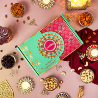 Amazon Brand - Vedaka Premium Dry Fruits Gift Box | 1 Kg | With Almonds, Cashews, Raisins, Pistachios & Cranberries | (200 gm each)