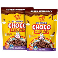 Yogabar Multigrain Chocos Cereal for Breakfast, Zero Maida, Delicious Chocolate Chocos for Kids & Adults, Contains Jowar, Bajra, Ragi, Quinoa & Oats, 850g, Pack of 2