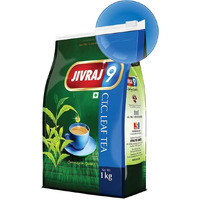 Jivraj 9 CTC Tea Leaf, Premium Assam Tea Leaves, Crush-Tear-Curl Tea Leaf Process, 1 Kg, Pack of 1
