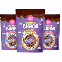 Yogabar Multigrain Moon & Star Chocos Cereal Breakfast, Zero Maida, Delicious Chocolate Chocos for Kids & Adults, Protein Food, 0 Added Preservatives, Has Jowar, Bajra, Ragi, Quinoa Oats, P3