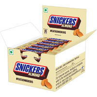 Snickers Almond Filled Chocolate Bar | Loaded With Delicious & Nutritious Roasted Almonds And Rich Caramel | Premium Chocolate For Sharing | 22 G | Pack Of 24, 528 Gram