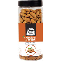 WONDERLAND FOODS (DEVICE) Raw California Hand Picked Bold Almond (Badam) 500G Jar, Nutritious & Delicious High In Fiber & Boost Immunity