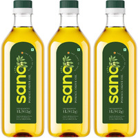 Sano Pomace Olive Oil 3L Pet Bottle - Ideal for Frying, Roasting, & Sauting | Rich Flavor & High Smoke Point | Versatile Cooking Oil for Indian Cuisine | Healthy Cooking Oil (3 Litre)