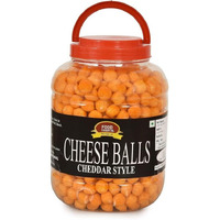 Food Essential Cheese Balls (Cheddar Flavour, Plant-Based Vegan Snack, Party Pack) 400 gm, Pack of 1