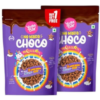 Yogabar Multigrain Moon & Star Chocos Cereal Breakfast, Zero Maida, Delicious Chocolate Chocos For Kids & Adults, Protein Food, 0 Added Preservatives, 0 Added Chemicals, Has Jowar, P2