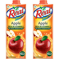 DABUR Real Apple Fruit Power, 1L (Pack of 2)