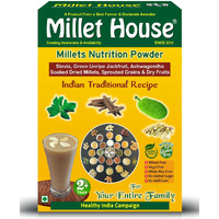 Millet House Millet Nutrition Powder 400 Gram | 100% Organic Indian Traditional Recipe | Healthy Siridhanya Millet Powder | Millet Health Mix (2+ Years) (Pack of 1, 400 grams)