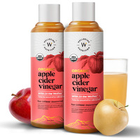 Wellbeing Nutrition Organic Himalayan Apple Cider Vinegar (ACV) with Mother of Vinegar | 2X Strands of Probiotic and Enzymes | Raw, Unfiltered, Unpasteurized | 500ml - Pack of 2