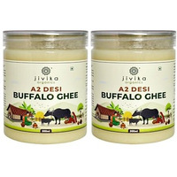 JIVIKA NATURALS A2 Desi Buffalo Ghee 500 Ml X 2 | Bilona Ghee | Grass Fed Buffaloes | Murra Buffalo | Haryana Region | Pure & Natural | Nutritional Powerhouse | Lab Tested | Pet Jar