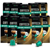 Coffeeza (AAA Arabica Grade) Mysore Nuggets Aluminium Coffee Capsules (Specialty Coffee) | Intensity  7/10 - (Box of 100)