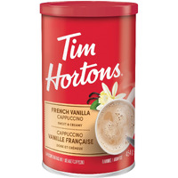 Tim Hortons Instant Cappuccino, French Vanilla Powder, 16 Ounce Can