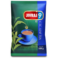 Jivraj 9 Ctc Assam Leaf Black Tea-Pack Of 500Gram, Premium Ctc Chai With Blended Loose Leaves, Strong Aromatic & Quick Brewing Tea With Supreme Taste