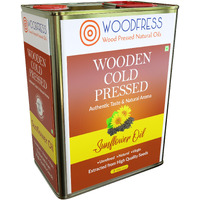 WOODFRESS Pure Wood Pressed Cold Pressed Sunflower Oil - 3 Litre | Unrefined, Chemical-Free, Natural Cooking Oil | Extracted From 11Kg Sunflower Seeds | Nutrient-Rich Edible Oil For Cooking