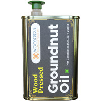 WOODFRESS Pure & Unrefined Cold-Pressed Groundnut Oil 250ml x 12-100% Natural, Rich in Vitamin E, Wood Pressed Healthy Cooking Oil, Kachi Ghani, Chemical-Free, Metal Tin Can 250ml