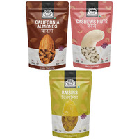 WONDERLAND FOODS (DEVICE) Dry Fruits Combo Pack, ((750G) Almonds-Cashews-Raisins-250G-Each)