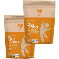 Nourish You Organic Premium White Quinoa 1 Kg | Healthy Food | Gluten-Free | Saponin Free | High Protein & Fiber | Diet Food for Weight Loss | USDA Certified Grain|100% Wholegrain Cereal | 500g x 2