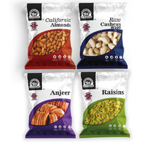 WONDERLAND FOODS Dry Fruits Combo Pack of 4 (100 grams each) Badam, Kaju, Anjeer, Kishmish - (Almonds-Cashews-Dried Figs-Raisins)