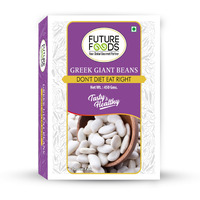 Future Foods Greek Gigante Beans | Double Butter Beans | Protein Rich | Good Source of Soluble Fiber & Vitamin A | Sweet & Mild Taste | Meaty Texture | Gluten Free | Low in Fat Content | 450g