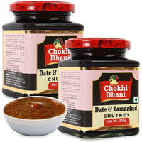 Chokhi Dhani Date and Tamarind Chutney, Sweet and Tangy Condiment for Dipping Chutneys, Indian Home Style Delicious and Ready-To-Eat Fresh Khatti Mithi Imli Khajoor Chatni (Pack of 2, 300g Each)