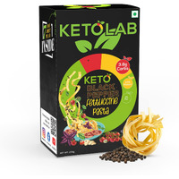 Ketolab Keto Pepper Fettuccine Pasta (Flat noodles), 200 Gms (Pack of 2), 3.8g Net Carb & 23% High Protein/Serving, Identical to Regular Pasta, Low Carb, Low GI, Keto Diet, Diabetic Friendly