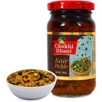 Chokhi Dhani Kair Pickle, Authentic Indian Style Tangy and Spicy Versatile Ker Achar with Preserved Aromatic Spices and Traditional Taste (Pack of 1, 200g)