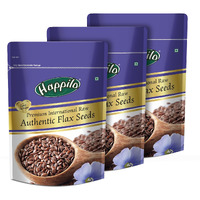 Happilo Premium Authentic Flax Seeds 250g each (Pack of 3), Diet Food for Weight Management, Alsi Seed for Hair Growth, Rich in Fiber and Omega 3