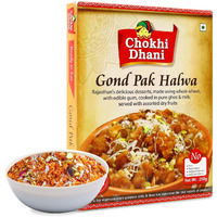 Chokhi Dhani Gond Pak Halwa, Ready to Eat Indian Dessert, Instant Sweet Premix, Just Heat and Eat Traditional Mithai (Pack of 1, 250g)