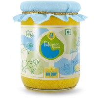 Talegaon Farms A2 Cow Desi Ghee 500gm | Vedic Bilona Method | Curd Churned | Glass Jar (Pack of 1, 500ml)