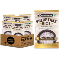Urban Platter Shirataki Short-Grain Rice, 220g [Pack of 12] [Ultra Low-carb, Low-Calorie, Keto-Friendly, Fat-Free, Gluten-Free Alternative to Rice]