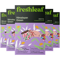 FRESHLEAF Green Tea Loaded With Anti-Oxidants, 100% Whole Long Leaf Naturally Handpicked Green Tea, 20 Pyramid Tea Bags Each Pack (Himalayan Green Tea, 40 Tea Bags) (100 Tea Bags)
