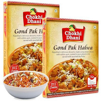 Chokhi Dhani Gond Pak Halwa, Ready To Eat Indian Dessert, Instant Sweet Premix, Just Heat And Eat Traditional Mithai (Pack Of 2, 250G Each, 1000 Gram)