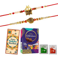 Maalpani Rakhi Chocolate For Brother Bhaiya - Rakhi and Chocolate Gift Hamper - Rakhi Gift Hamper Celebration Box Pack