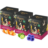 CHAYAM Barons Earl Grey Tea Bags with Citrusy Orange Peel & Blue Corn Flower | 20 Tea Bags, Pack of 3 | 100% Natural Bergamot Oil | Whole Leaf Assam Orthodox Black Tea | Make Hot or Iced Tea