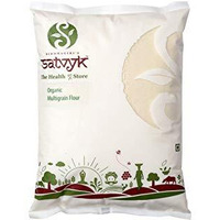 S Siddhagiris SATVYK THE HEALTH re STORE Organic Multigrain Flour - (1kg) - High Fiber Atta | Stoneground | 5 Grains Atta | Fresh Multigrain Atta | (Jowar, Bajri, Ragi, Wheat & Rajgira)