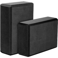 Gaiam Essentials Yoga Block (Set Of 2) - Supportive Latex-Free Eva Foam Soft Non-Slip Surface For Yoga, Pilates, Meditation, Deep Purple
