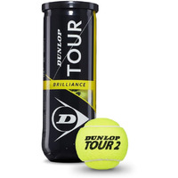 DUNLOP Rubber Tennisball Tour Brilliance - 3 Ball Pet One Size 601326,Green