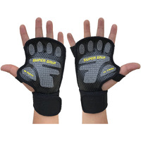 Kobo WTG-22 Lycra-Spandex Gym Gloves, X-Large (Black)