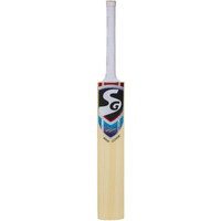 SG Max Cover Kashmir Willow Cricket Bat for Leather Ball (Beige/Red, Size: Size 5)