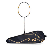 Li-Ning Turbo 99 Unstrung Carbon Fiber Badminton Racket with Full Cover (Black/Gold, Tension : Upto 30 lbs)