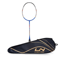 Li-Ning Turbo 99 Unstrung Carbon Fiber Badminton Racket with Free Full Cover (Blue/Black, Weight: 84 gm)