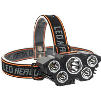 GlowBase Plastic Rechargeable Led Headlight With 180 Azimuth Adjustment, Rechargeable Headlamp Long Range Feature For Farmers, Fishing, Camping, Hiking, Trekking, Cycling, 13000 Lumen