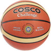 Cosco Leather Challenge Basket Ball (Orange, Size 7 )