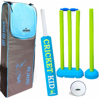 Jaspo Cricket-Kid Complete Cricket Set, Kids Perfect Introduction To Cricket, Young Players,Plastic Bat, Practice & Initial Training Of Beginners & Learners (Size-3 (Age 5 To 10 Yrs)) - Multicolor