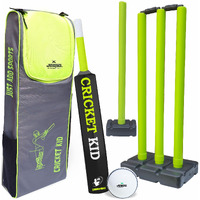 jaspo Cricket-Kid Complete Cricket Set For Kids Perfect Introduction To Cricket For Young Players,Plastic Bat For Practice&Initial Training Of Beginners&Learners (Size-5 (Age 7 To 12 Yrs)),Multicolor
