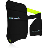 moonwalkr Thigh Guard 2.0 Protective Gear for Batters Height (45- 48) Cricket Thigh Pad Cricket Accessories & Equipment Safeguarding Both Your Outer and Inner Thighs Black (X-Small, Left Hand)