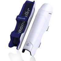 moonwalkr Cricket Leg Guard 2.0 Protective Gear for Batters Height (63 - 66) Cricket Pads Batting Pads Leg Pads for Cricket & Cricket Accessories White Extra Large